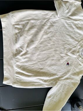 Champion Men's Crewneck Sweatshirt in Cream with Logo